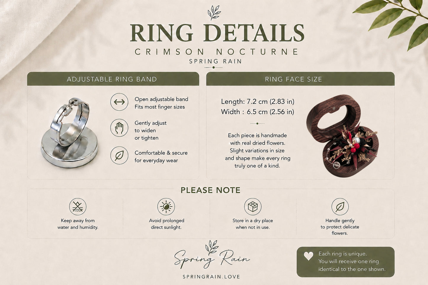 Crimson Nocturne Ring