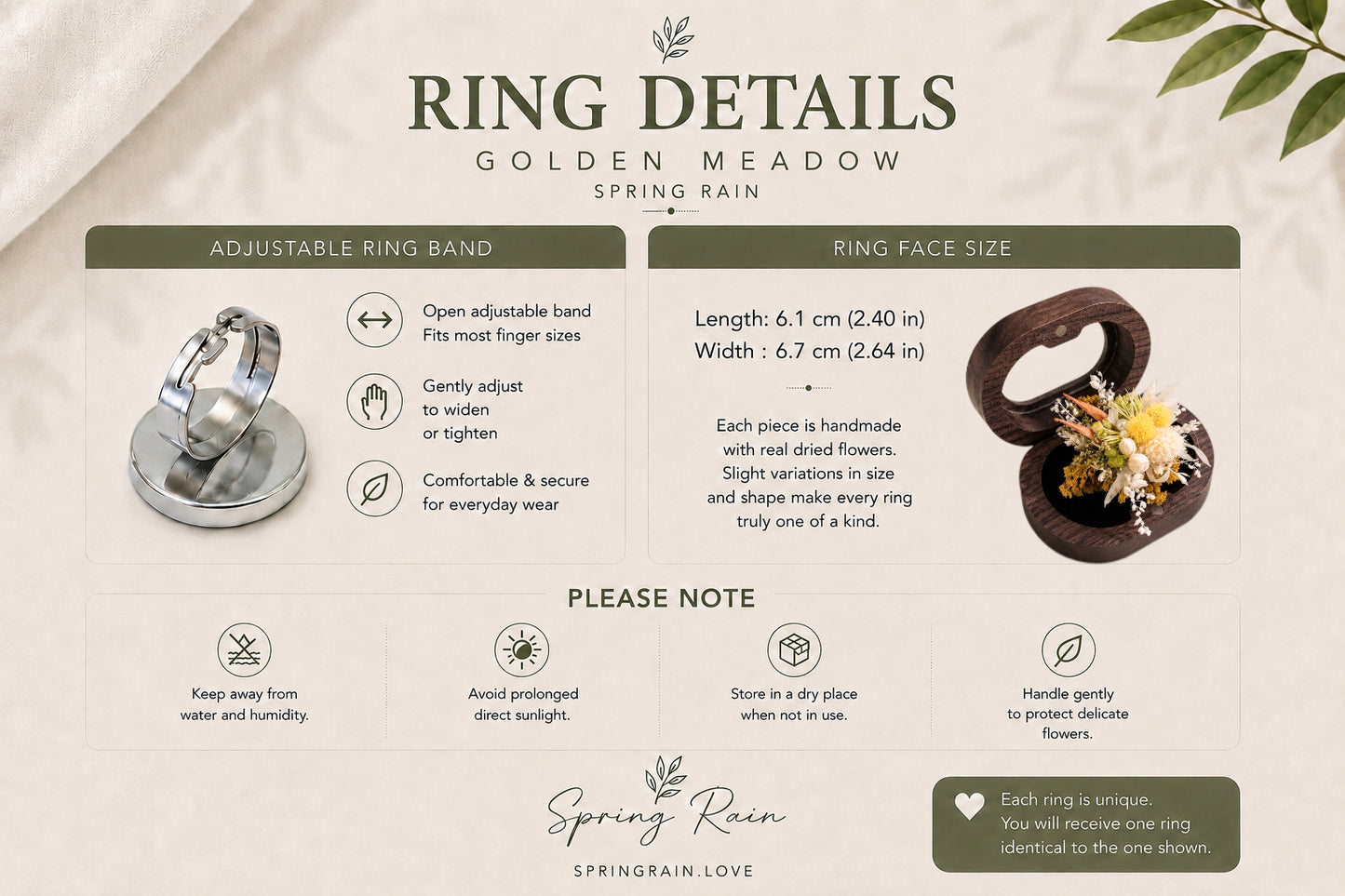 Golden Meadow Ring