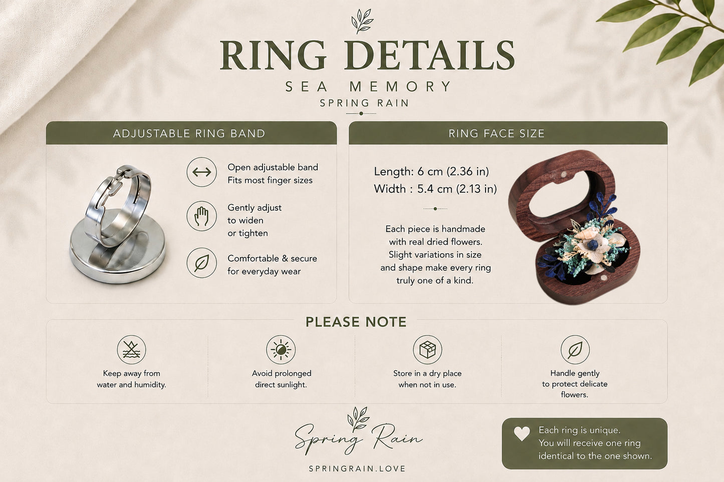 Sea Memory Ring