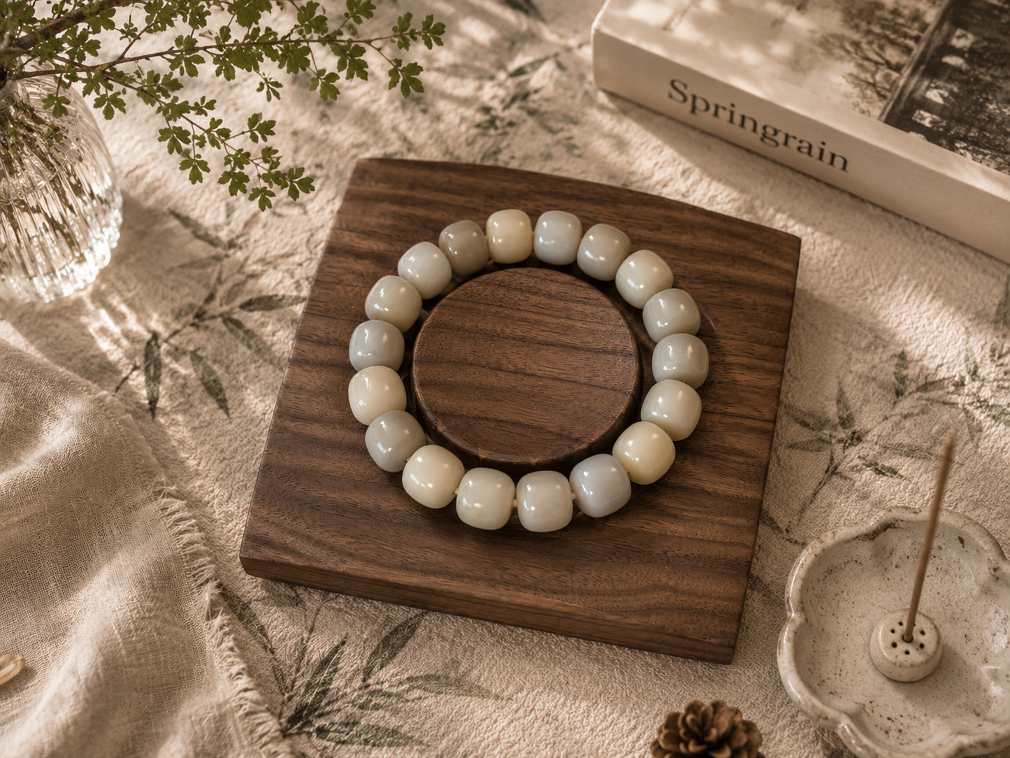 Winter Moss Handmade Bracelet